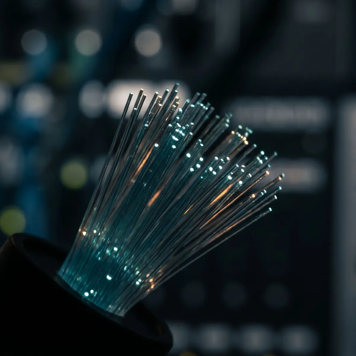 Makroaufnahme eines Glasfaser-Mesh — Sinnbild für vernetzte Netzinfrastruktur.